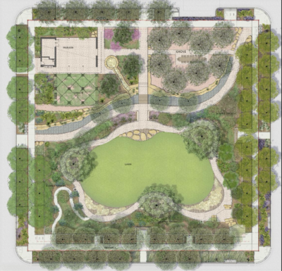 Park rendering by the master planner.